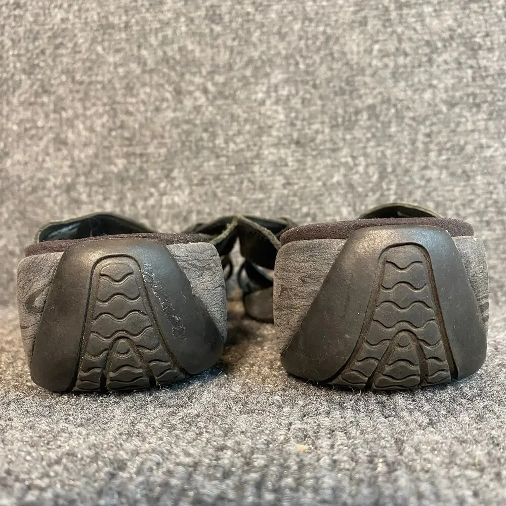 Merrell Black Leather Slide Sandals Comfort Walking Slip On Shoes Womens 8